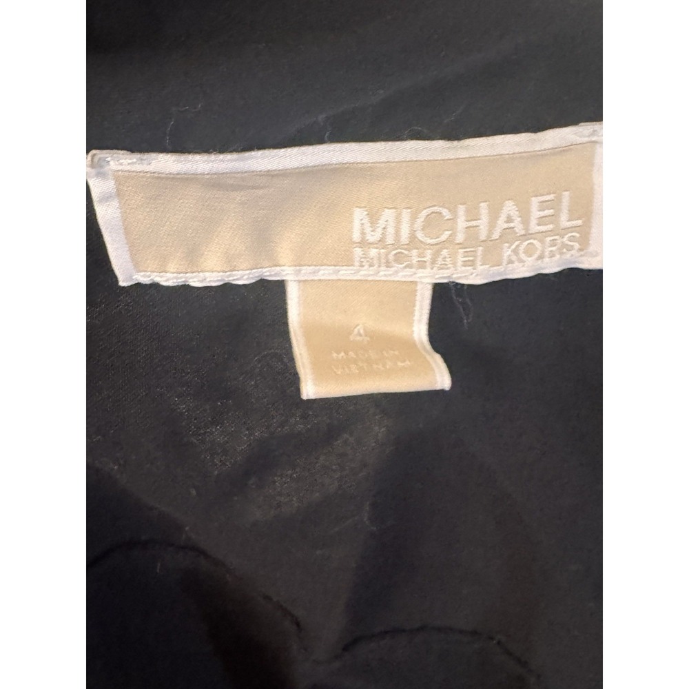 Michael Kors Zip Up Long Sleeve Top Black And Gold Size‎ 4 - Picture 5 of 5